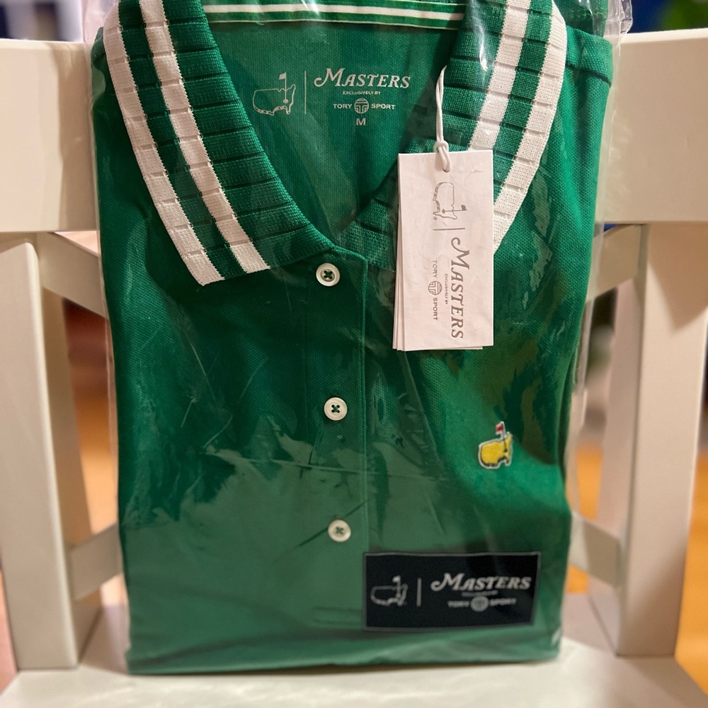 ⛳️ Rare! Never Worn, Tory Burch for Masters Golf Green Short Sleeve Polo - Picture 4 of 5